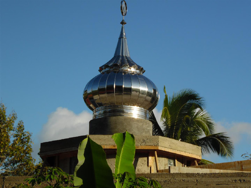 A beautiful chrome dome rises above the completed Masjid, a symbol that will be a source of pride for the local community